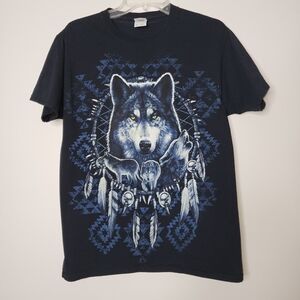 Dream‎ Catcher Wolf 100% cotton  tshirt